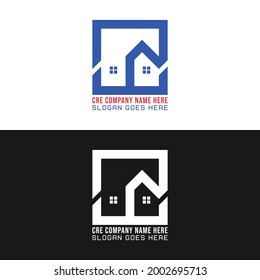 Real Estate home building construction company logo design