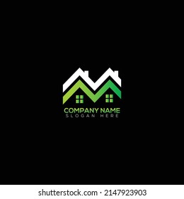 Real Estate home building construction company logo design 