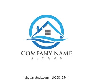 Real estate and home buildings logo icons template