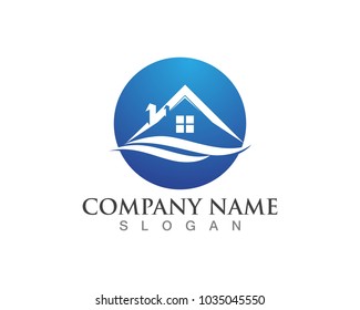 Real estate and home buildings logo icons template