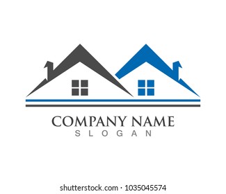 Real estate and home buildings logo icons template