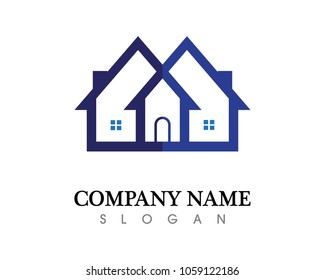 Real estate and home buildings logo icons template
