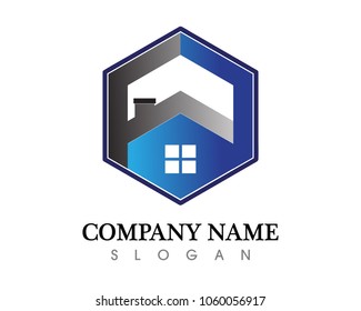 Real estate and home buildings logo icons template
