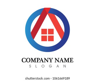 Real estate and home buildings logo icons template window A logo
