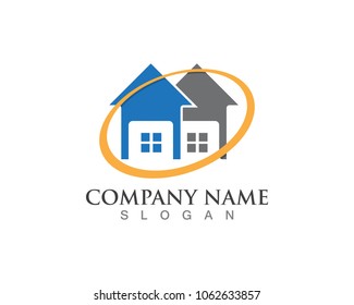 Real estate and home buildings logo icons template