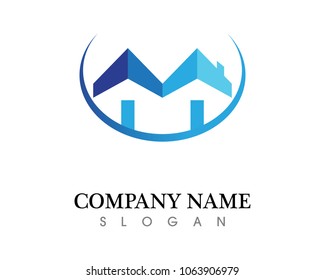 Real estate and home buildings logo icons template
