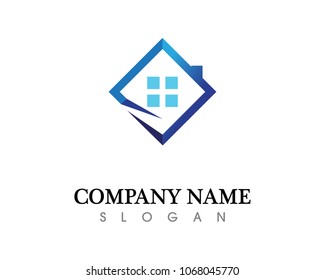Real estate and home buildings logo icons template
