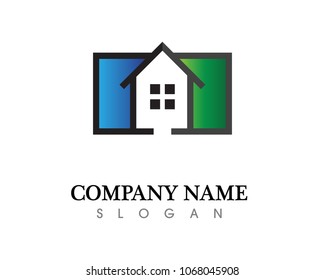 Real estate and home buildings logo icons template
