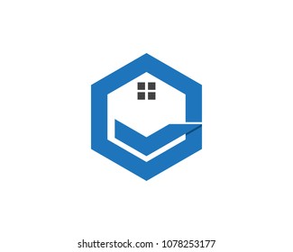 Real estate and home buildings logo icons template
