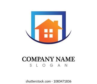 Real estate and home buildings logo icons template
