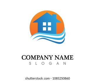 Real estate and home buildings logo icons template
