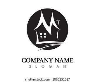 Real estate and home buildings logo icons template
