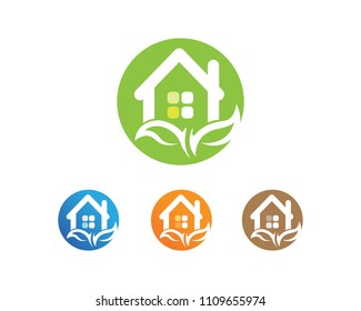 Real estate and home buildings logo icons template
