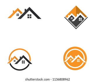 Real estate and home buildings logo icons template