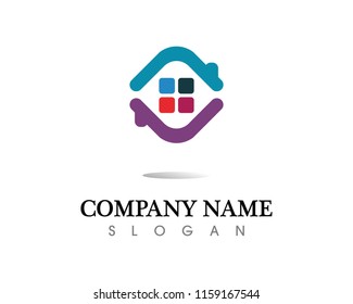 Real estate and home buildings logo icons template
