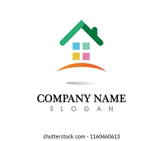 Real estate and home buildings logo icons template
