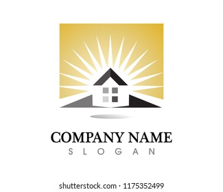 Real estate and home buildings logo icons template
