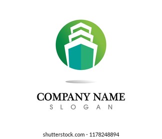 Real estate and home buildings logo icons template

