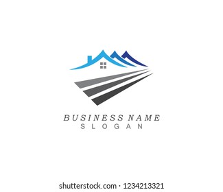 Real estate and home buildings logo icons