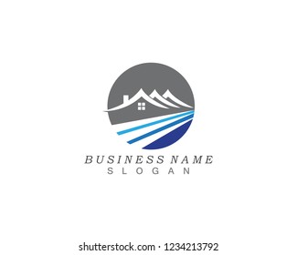 Real estate and home buildings logo icons