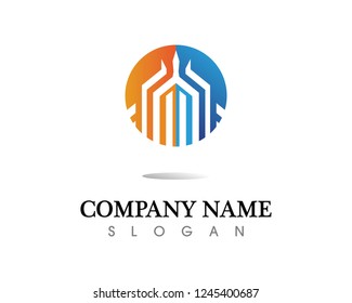 Real estate and home buildings logo icons template
