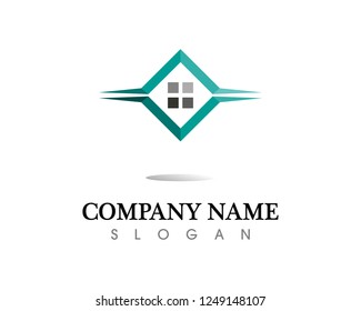 Real estate and home buildings logo icons template
