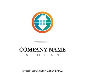 Real estate and home buildings logo icons template
