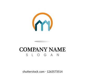 Real estate and home buildings logo icons template
