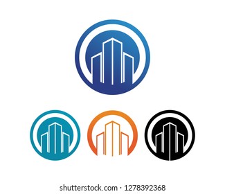 Real estate and home buildings logo icons template
