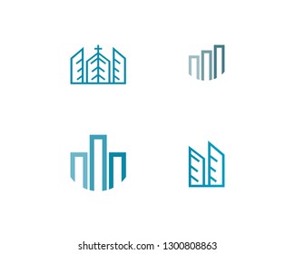 Real estate and home buildings logo icons template
