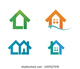 Real estate and home buildings logo icons template
