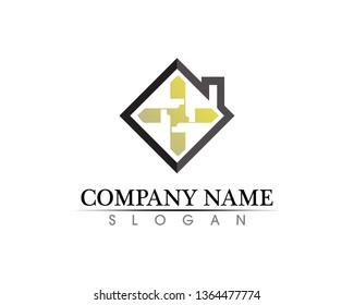 Real estate and home buildings logo icons template

