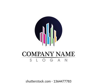 Real estate and home buildings logo icons template
