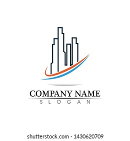 Real estate and home buildings logo icons template
