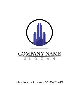 Real estate and home buildings logo icons template
