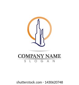 Real estate and home buildings logo icons template
