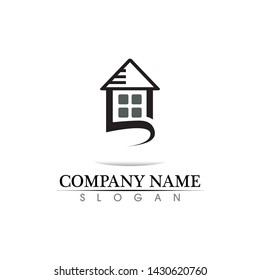 Real estate and home buildings logo icons template
