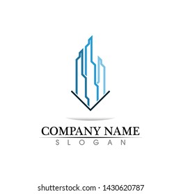 Real estate and home buildings logo icons template
