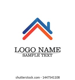 Real estate and home buildings logo icons vector