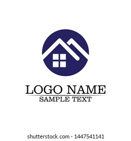 Real estate and home buildings logo icons vector