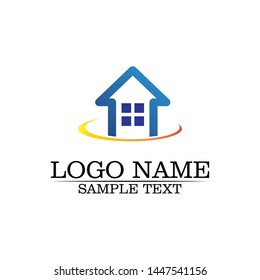Real estate and home buildings logo icons vector