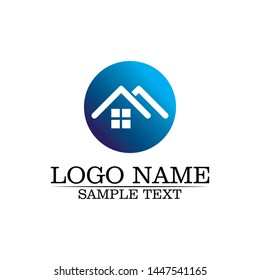 Real estate and home buildings logo icons vector