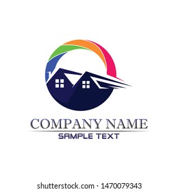 Real estate and home buildings logo icons template
