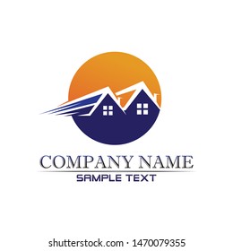 Real estate and home buildings logo icons template
