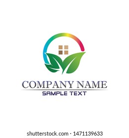 Real estate and home buildings logo icons template
