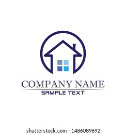 Real estate and home buildings logo icons template
