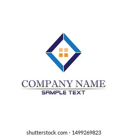 Real estate and home buildings logo icons template
