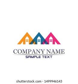 Real estate and home buildings logo icons template
