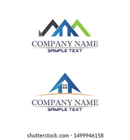 Real estate and home buildings logo icons template
