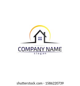 Real estate and home buildings logo icons template